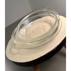Glasbake replacement lids 507, 506 vintage Poppy design 61/2 + 71/2 round USA